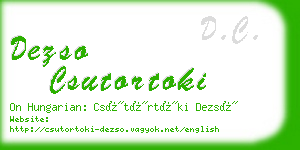 dezso csutortoki business card